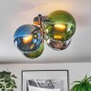 Gastor Plafondlamp, Kogellampje Blauw, Chroom, Groen, Rookkleurig, 4-lichts