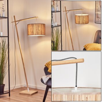 Bongal Staande lamp Natuurlijke kleuren, Wit, 1-licht