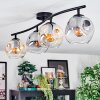 Ripoll Plafondlamp, Kogellampje Amber, Duidelijk, Rookkleurig, 4-lichts