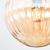 Chehalis Plafondlamp, Kogellampje Amber, Duidelijk, Rookkleurig, 3-lichts