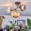 Chehalis Plafondlamp, Kogellampje Amber, Duidelijk, Rookkleurig, 3-lichts