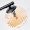 Chehalis Plafondlamp, Kogellampje Amber, Duidelijk, Rookkleurig, 3-lichts