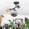 Chehalis Plafondlamp, Kogellampje Amber, Duidelijk, Rookkleurig, 3-lichts