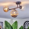 Chehalis Plafondlamp, Kogellampje Amber, Duidelijk, Rookkleurig, 3-lichts