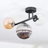 Chehalis Plafondlamp, Kogellampje Amber, Duidelijk, Rookkleurig, 3-lichts