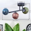 Chehalis Plafondlamp, Kogellampje Blauw, Groen, Koperkleurig, 3-lichts