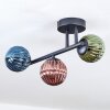 Chehalis Plafondlamp, Kogellampje Blauw, Groen, Koperkleurig, 3-lichts