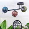 Chehalis Plafondlamp, Kogellampje Blauw, Groen, Koperkleurig, 3-lichts