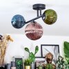 Chehalis Plafondlamp, Kogellampje Blauw, Groen, Koperkleurig, 3-lichts