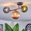 Chehalis Plafondlamp, Kogellampje Blauw, Groen, Koperkleurig, 3-lichts