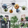 Koyoto Plafondlamp, Kogellampje 77.5 cm Blauw, Goud, Groen, 6-lichts