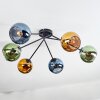 Koyoto Plafondlamp, Kogellampje 77.5 cm Blauw, Goud, Groen, 6-lichts