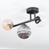 Chehalis Plafondlamp, Kogellampje Amber, Duidelijk, Rookkleurig, 3-lichts