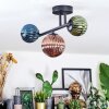 Chehalis Plafondlamp, Kogellampje Blauw, Groen, Koperkleurig, 3-lichts