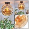 Ripoll Plafondlamp, Kogellampje Amber, 1-licht