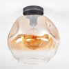 Ripoll Plafondlamp, Kogellampje Amber, Duidelijk, 1-licht