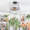 Ripoll Plafondlamp, Kogellampje Duidelijk, Rookkleurig, 1-licht