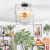 Koyoto Plafondlamp, Kogellampje 30 cm Amber, Duidelijk, 1-licht