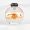 Koyoto Plafondlamp, Kogellampje 30 cm Amber, Duidelijk, 1-licht