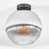Koyoto Plafondlamp, Kogellampje 30 cm Duidelijk, Rookkleurig, 1-licht