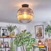 Koyoto Plafondlamp, Kogellampje 30 cm Duidelijk, Rookkleurig, 1-licht