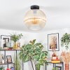 Koyoto Plafondlamp, Kogellampje 30 cm Amber, Duidelijk, 1-licht