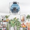 Ripoll Plafondlamp, Kogellampje Blauw, 1-licht