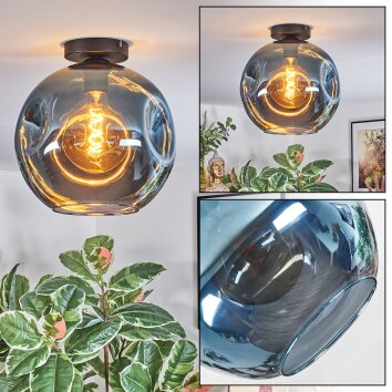 Ripoll Plafondlamp, Kogellampje Blauw, 1-licht