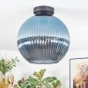 Koyoto Plafondlamp, Kogellampje 30 cm Blauw, 1-licht