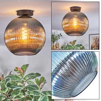 Koyoto Plafondlamp, Kogellampje 30 cm Blauw, 1-licht