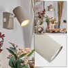 Javel Wandlamp, Muurspot Zandkleurig, Wit, 1-licht