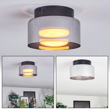 Folar Plafondlamp LED Zwart, 1-licht