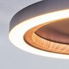 Macos Plafondlamp LED houtlook, Zwart, 1-licht
