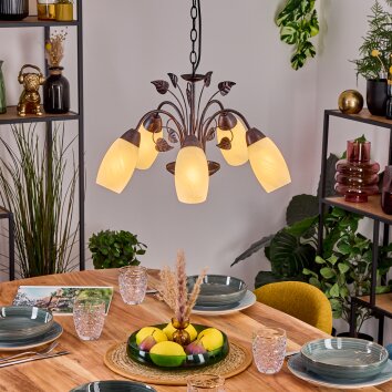 Mirelia Hanglamp, Hanglamp Roest, 5-lichts