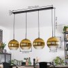 Koyoto Hanglamp, Kogellampje, Hanglamp Goud, Duidelijk, 4-lichts