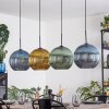 Koyoto Hanglamp, Kogellampje, Hanglamp Blauw, Goud, Groen, 4-lichts