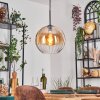 Koyoto Hanglamp, Kogellampje, Hanglamp Amber, Duidelijk, 1-licht