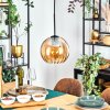 Koyoto Hanglamp, Kogellampje, Hanglamp 20 cm Amber, 1-licht