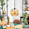 Koyoto Hanglamp, Kogellampje, Hanglamp Amber, 1-licht