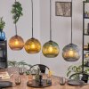 Koyoto Hanglamp, Kogellampje, Hanglamp Blauw, Goud, Groen, Koperkleurig, 4-lichts