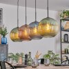 Koyoto Hanglamp, Kogellampje, Hanglamp Blauw, Groen, Koperkleurig, 4-lichts