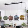 Koyoto Hanglamp, Kogellampje, Hanglamp Blauw, Goud, Groen, Koperkleurig, 4-lichts