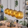 Koyoto Hanglamp, Kogellampje, Hanglamp Goud, 4-lichts