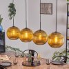 Koyoto Hanglamp, Kogellampje, Hanglamp Goud, 4-lichts
