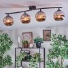 Ripoll Plafondlamp, Kogellampje Chroom, Rookkleurig, 4-lichts