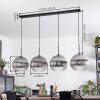 Koyoto Hanglamp, Kogellampje, Hanglamp Duidelijk, Rookkleurig, 4-lichts