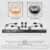 Koyoto Hanglamp, Kogellampje, Hanglamp Amber, Duidelijk, Rookkleurig, 4-lichts