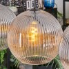 Koyoto Hanglamp, Kogellampje, Hanglamp Amber, Duidelijk, Rookkleurig, 4-lichts