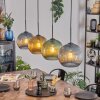Koyoto Hanglamp, Kogellampje, Hanglamp Blauw, Goud, Groen, 4-lichts
