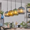 Koyoto Hanglamp, Kogellampje, Hanglamp Blauw, Goud, Groen, 4-lichts
